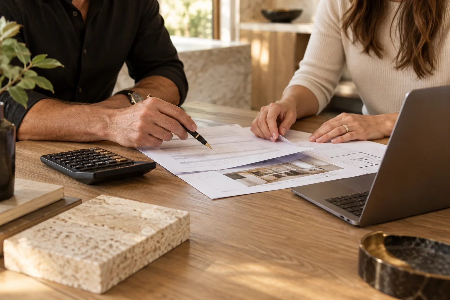 Reviewing a renovation budget and financing application